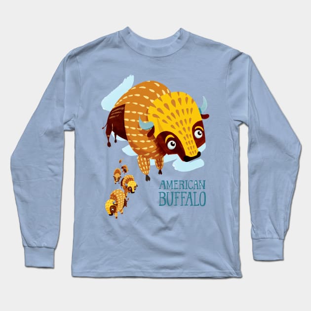 American Buffalo Long Sleeve T-Shirt by washburnillustration